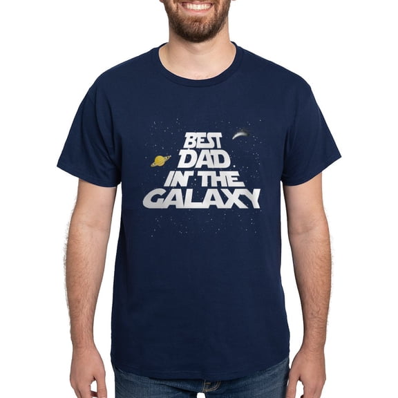 CafePress - Best Dad In The Galaxy T Shirt - Men's Classic Graphic Cotton T-Shirt