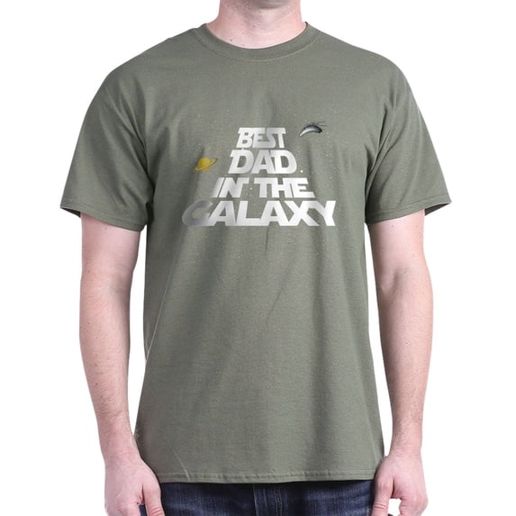 CafePress - Best Dad In The Galaxy T Shirt - Men's Classic Graphic Cotton T-Shirt