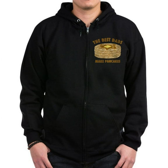 CafePress - Best Dads Make Pancakes Zip Hoodie (Dark) - Zip Hoodie, Classic Hooded Sweatshirt with Metal Zipper