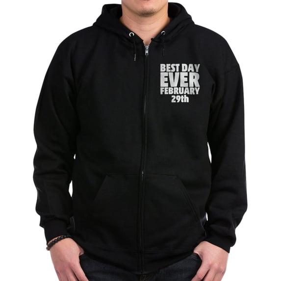 CafePress - Best Day Ever February 29Th Sweatshirt - Zip Hoodie, Classic Hooded Sweatshirt with Metal Zipper