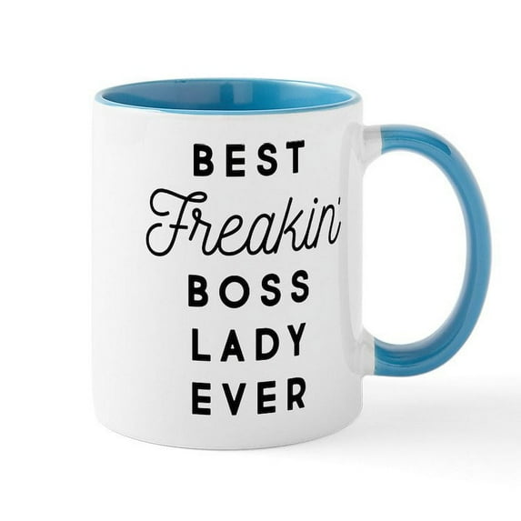 CafePress - Best Freakin' Boss Lady Ever - 11 oz Ceramic Mug - Novelty Coffee Tea Cup