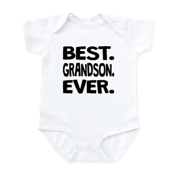 CafePress - Best. Grandson. Ever. Body Suit - Baby Light Bodysuit, Size Newborn - 24 Months