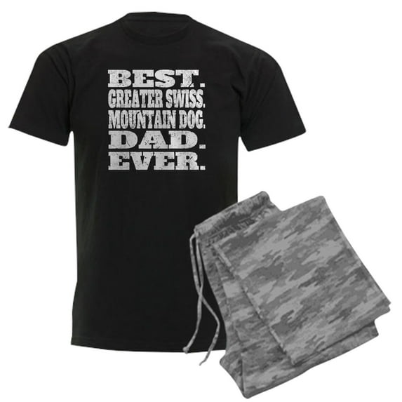 CafePress - Best Greater Swiss Mountain Dog Dad Ever Pajamas - Men's Dark Loose Fit Cotton Pajama Set