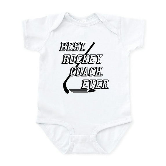 CafePress - Best Hockey Coach Ever Body Suit - Baby Light Bodysuit, Size Newborn - 24 Months