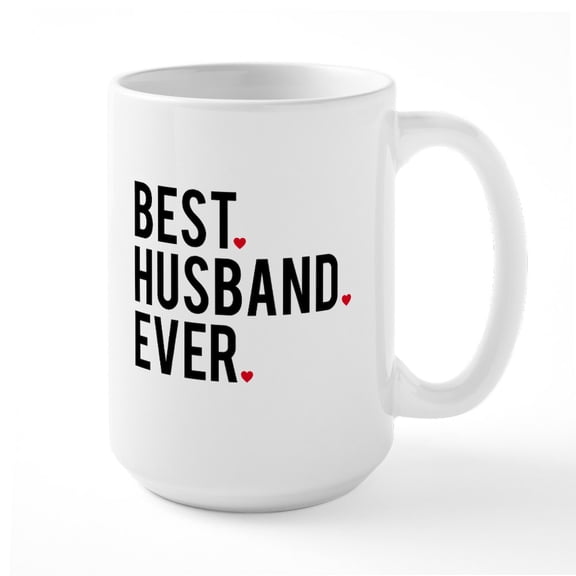 CafePress - Best Husband Ever Mugs - 15 oz Ceramic Large White Novelty Mug