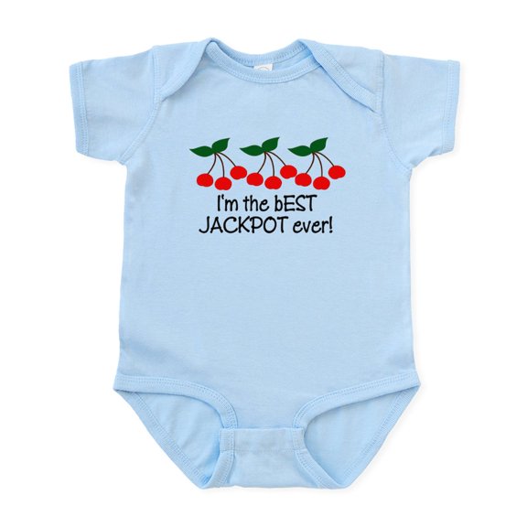 CafePress - Best Jackpot Ever Slot Cherries Funny Baby Creeper - Baby Light Bodysuit, Size Newborn - 24 Months