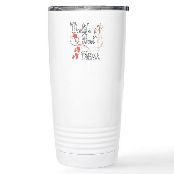 CafePress - Best Mema Hearts 16 Oz Stainless Steel Travel Mug - Insulated Stainless Steel Travel Tumbler 20 oz.