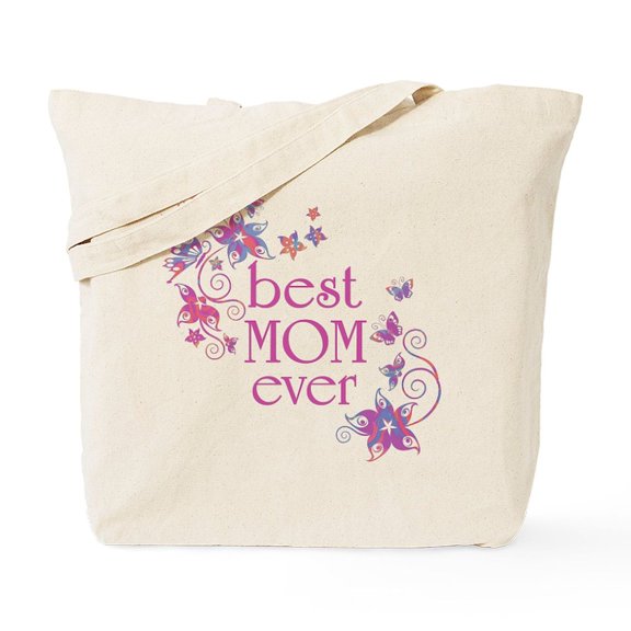 CafePress - Best Mom Ever 3 Tote Bag - Unisex Canvas Tote Bag, Beige, 1-Piece