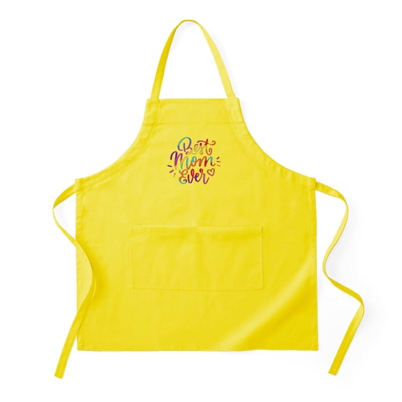 CafePress - Best Mom Ever Colorful Light - Kitchen Apron with Pockets, Grilling Apron, Baking Apron