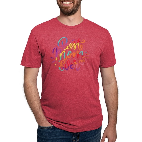 CafePress - Best Mom Ever Colorful T Shirt - Mens Tri-blend T-Shirt
