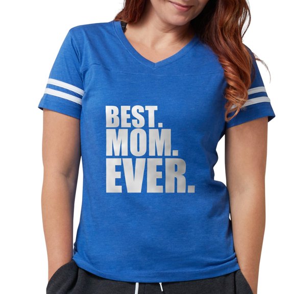 CafePress - Best Mom Ever (DARK) T Shirt - Womens Football Shirt