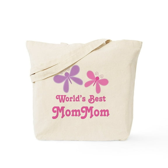 CafePress - Best Mommom Butterfly Tote Bag - Unisex Canvas Tote Bag, Beige, 1-Piece