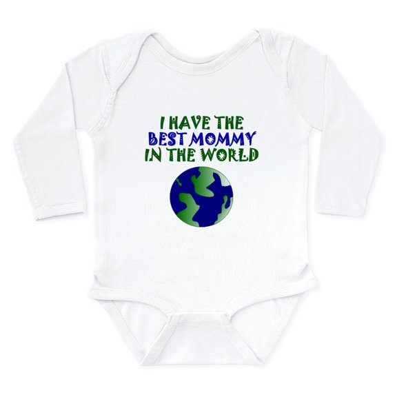 CafePress - Best Mommy In The World Body Suit - Long Sleeve Cotton Baby Bodysuit