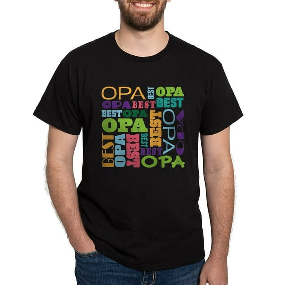 CafePress - Best Opa Gift Dark T Shirt - Men's Classic Graphic Cotton T-Shirt