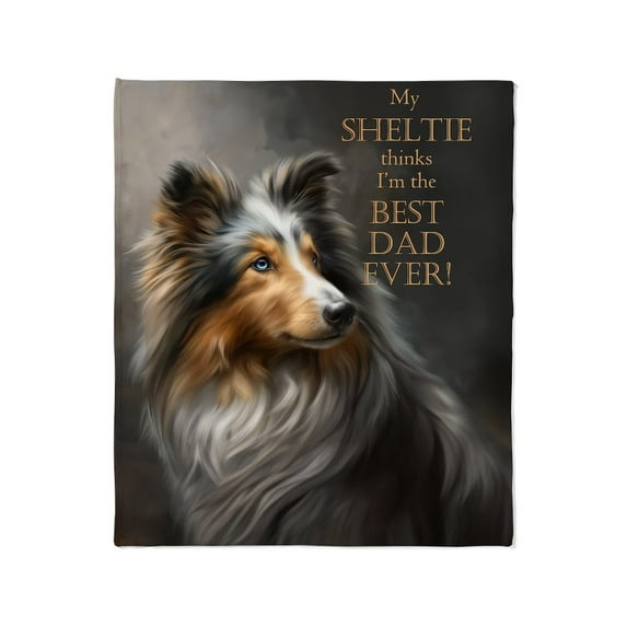 CafePress - Best Sheltie Dad - Soft Fleece Throw Blanket, 50"x60" for All Ages