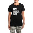 thumbnail image 1 of CafePress - Best Sister Ever Pajamas - Women's Short Sleeve Print T-Shirt and Pants Dark Cotton Pajama Set, 1 of 7