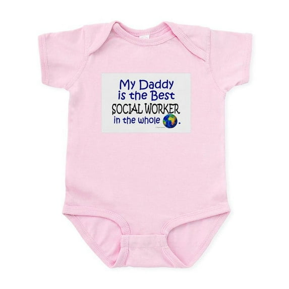CafePress - Best Social Worker In The World (Daddy) Infant Bod - Baby Light Bodysuit, Size Newborn - 24 Months