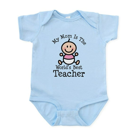 CafePress - Best Teacher Mom Infant Bodysuit - Baby Light Bodysuit, Size Newborn - 24 Months