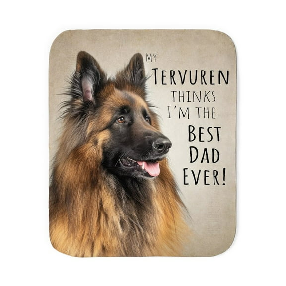 CafePress - Best Tervuren Dad - Sherpa Fleece Throw Blanket 60" x 50"