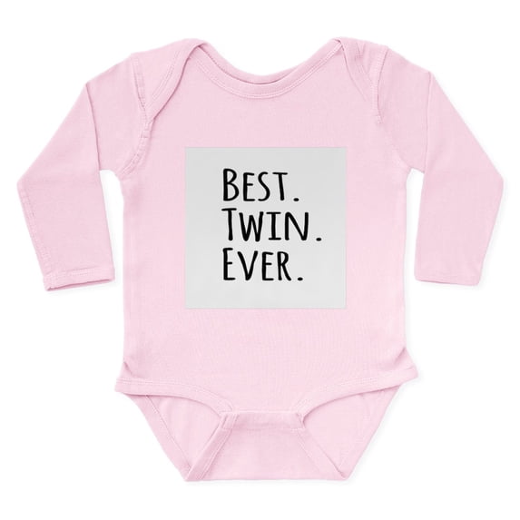CafePress - Best Twin Ever Body Suit - Long Sleeve Cotton Baby Bodysuit