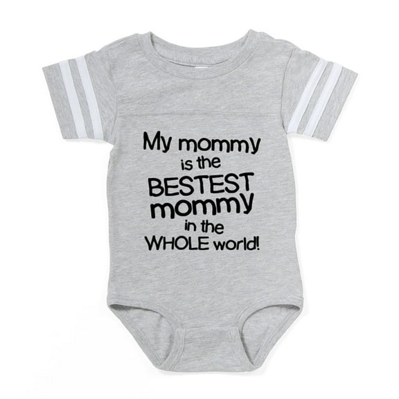 CafePress - Bestestmommywhttee - Cute Infant Baby Football Bodysuit