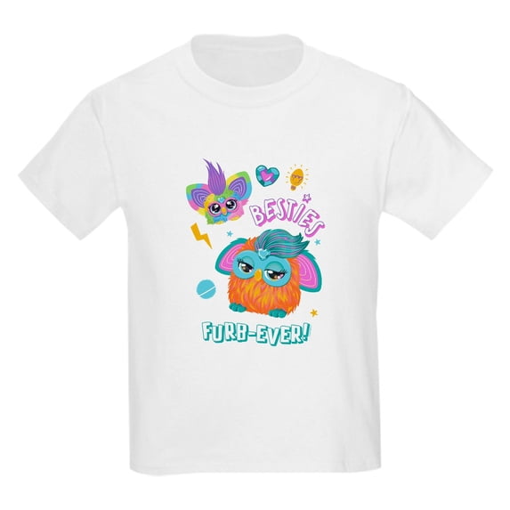 CafePress - Besties Furbever! Kids T Shirt - Light Classic Kids Graphic, Short Sleeve T-Shirt, Sizes XS-XL