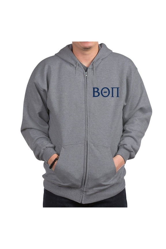 - Beta Theta Pi Letters Sweatshirt - Zip Hoodie, Classic Hooded Sweatshirt with Metal Zipper