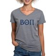 thumbnail image 1 of CafePress - Beta Theta Pi Letters T Shirt - Women's V-Neck Dark T-Shirt, 1 of 4