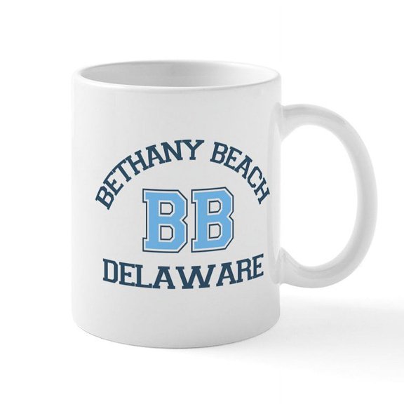CafePress - Bethany Beach Varsity Design Mug - 11 oz Ceramic Mug - Novelty Coffee Tea Cup