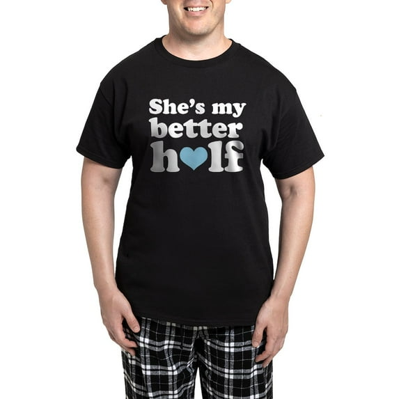 CafePress - Better Half Couples Men's Dark Pajamas - Men's Dark Loose Fit Cotton Pajama Set