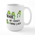 thumbnail image 1 of CafePress - Beware Of Crazy Frog Lady Mug - 15 oz Ceramic Large White Novelty Mug, 1 of 6