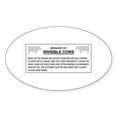 thumbnail image 1 of CafePress - Beware Of Invisible Cows, Hawaii (US) Sticker (Ova - Sticker (Oval), 1 of 1