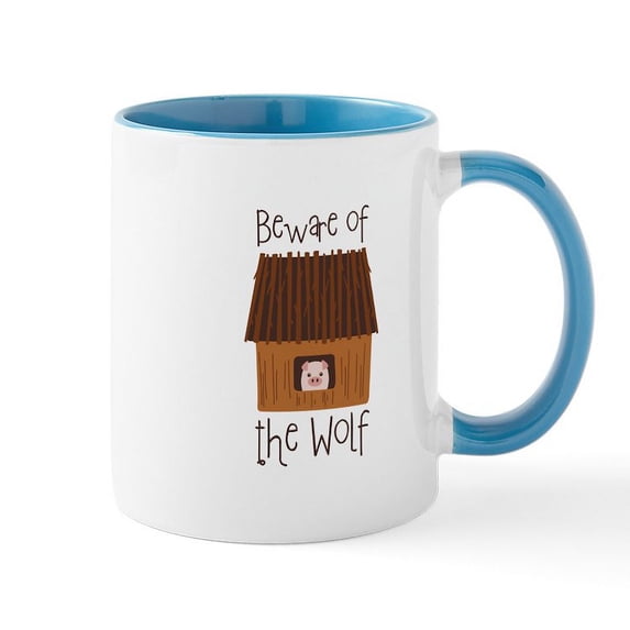 CafePress - Beware Of Wolf Mugs - 11 oz Ceramic Mug - Novelty Coffee Tea Cup
