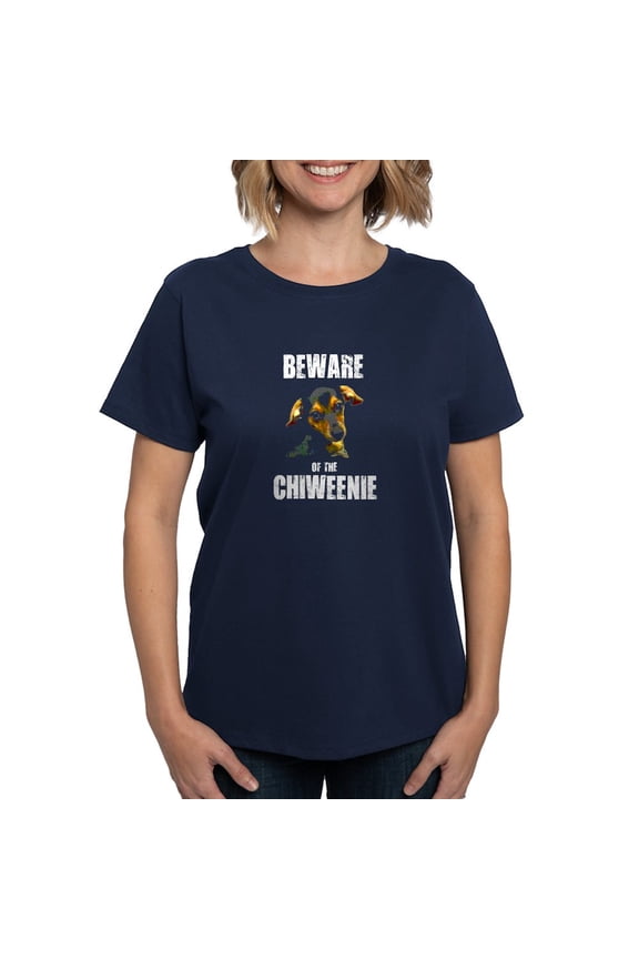 - Beware The Chiweenie Women's Dark T Shirt - Women's Traditional Fit Dark T-Shirt