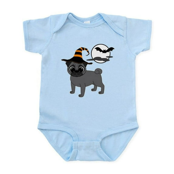 CafePress - Bewitched Black Pug Infant Bodysuit - Baby Light Bodysuit, Size Newborn - 24 Months