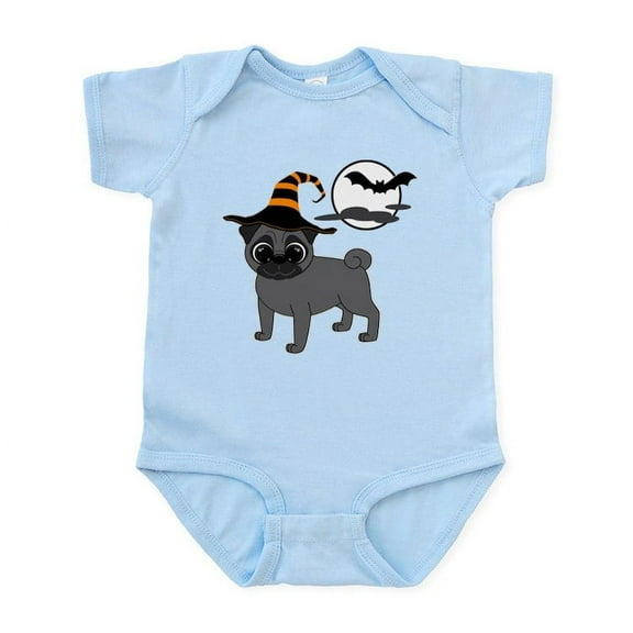 CafePress - Bewitched Black Pug Infant Bodysuit - Baby Light Bodysuit, Size Newborn - 24 Months