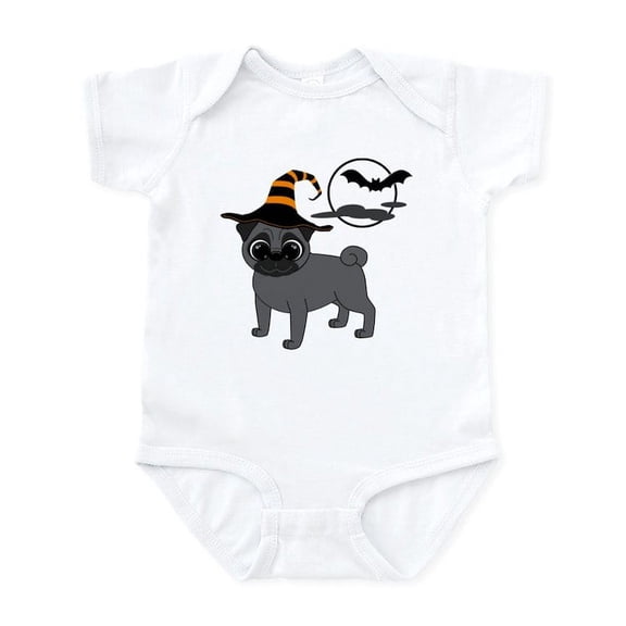 CafePress - Bewitched Black Pug Infant Bodysuit - Baby Light Bodysuit, Size Newborn - 24 Months