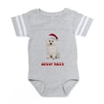 thumbnail image 1 of CafePress - Bichon Frise Christmas - Cute Infant Baby Football Bodysuit, 1 of 3