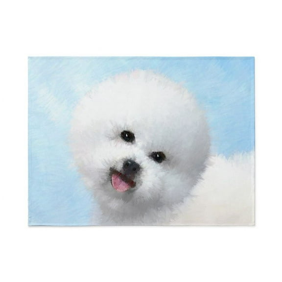 CafePress - Bichon Frise - Large Plush Fleece Throw Blanket, 80" L x 60" W