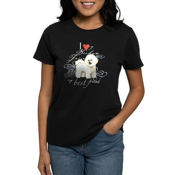 CafePress - Bichon Frise Women's Dark T Shirt - Women's Traditional Fit Dark T-Shirt