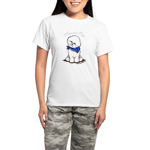 CafePress - Bichon Mama's Boy Pajamas - Women's Short Sleeve Print T-Shirt and Pants Light Cotton Pajama Set