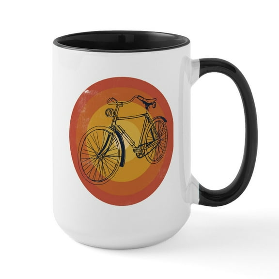 CafePress - Bicycle - 15 oz Ceramic Large White Novelty Mug