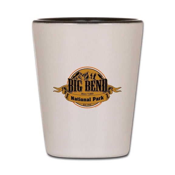 CafePress - Big Bend, Texas - White/Black Shot Glass, Unique and Funny Shot Glass