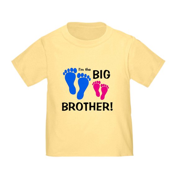 CafePress - Big Brother Baby Footprints Toddler T Shirt - Cute Toddler T-Shirt, 100% Cotton