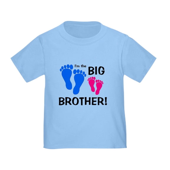 CafePress - Big Brother Baby Footprints Toddler T Shirt - Cute Toddler T-Shirt, 100% Cotton