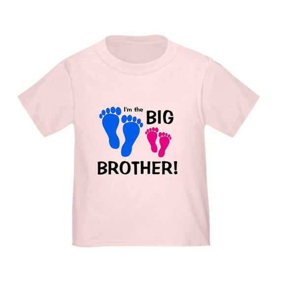 CafePress - Big Brother Baby Footprints Toddler T Shirt - Cute Toddler T-Shirt, 100% Cotton