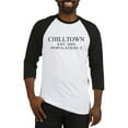 thumbnail image 1 of CafePress - Big Brother Chilltown Population:2 Baseball Jersey - Cotton Baseball Jersey, 3/4 Raglan Sleeve Shirt, 1 of 4