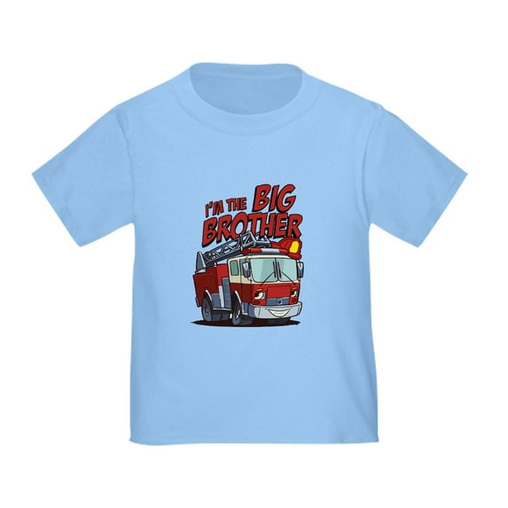 CafePress - Big Brother Fire Truck Toddler T Shirt - Cute Toddler T-Shirt, 100% Cotton