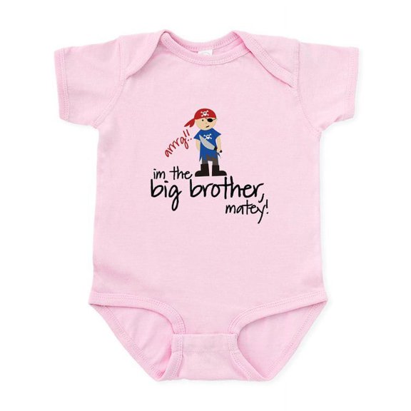 CafePress - Big Brother Shirt Pirate Infant Bodysuit - Baby Light Bodysuit, Size Newborn - 24 Months