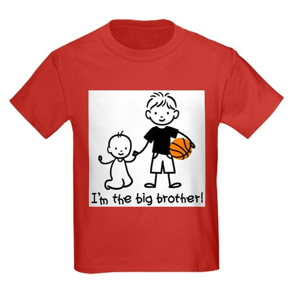 CafePress - Big Brother Stick Character Kids Light T Shirt - Dark T-Shirt Kids XS-XL